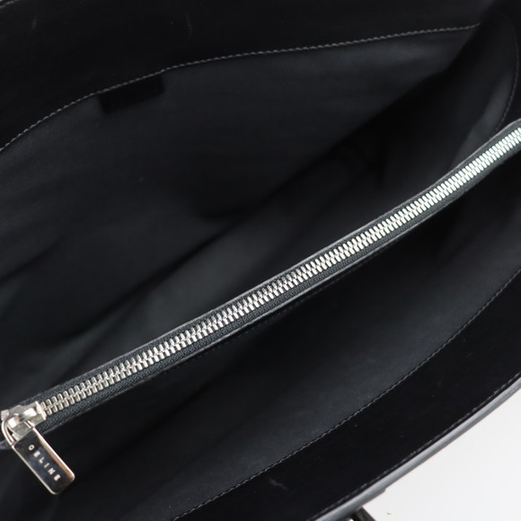 Celine C Macadam Canvas Leather Tote Bag Black - Picture 8 of 9